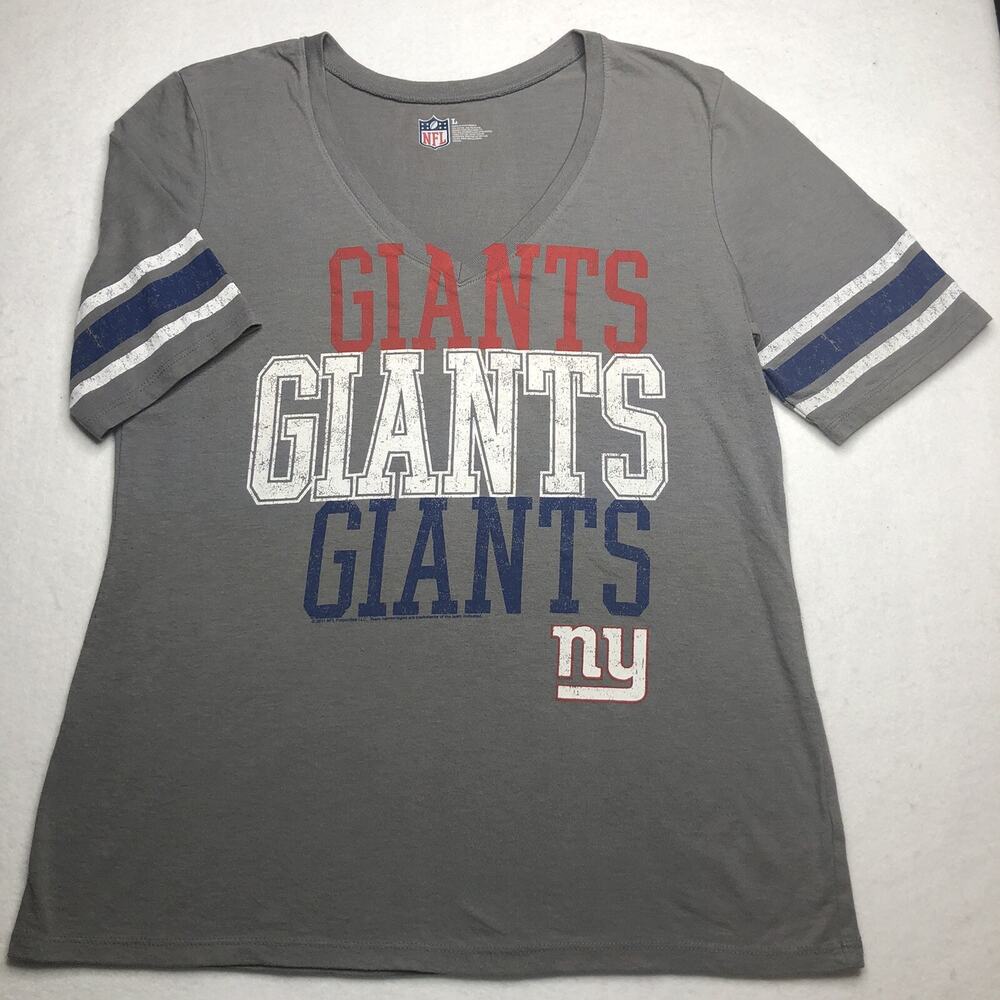 NY Football Giants T-Shirt Women's Large Gray